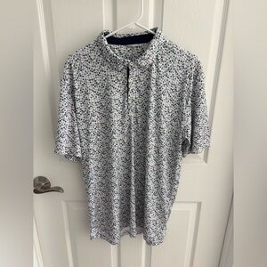 Swannies Golf Polo Patterned Men's White Shirt